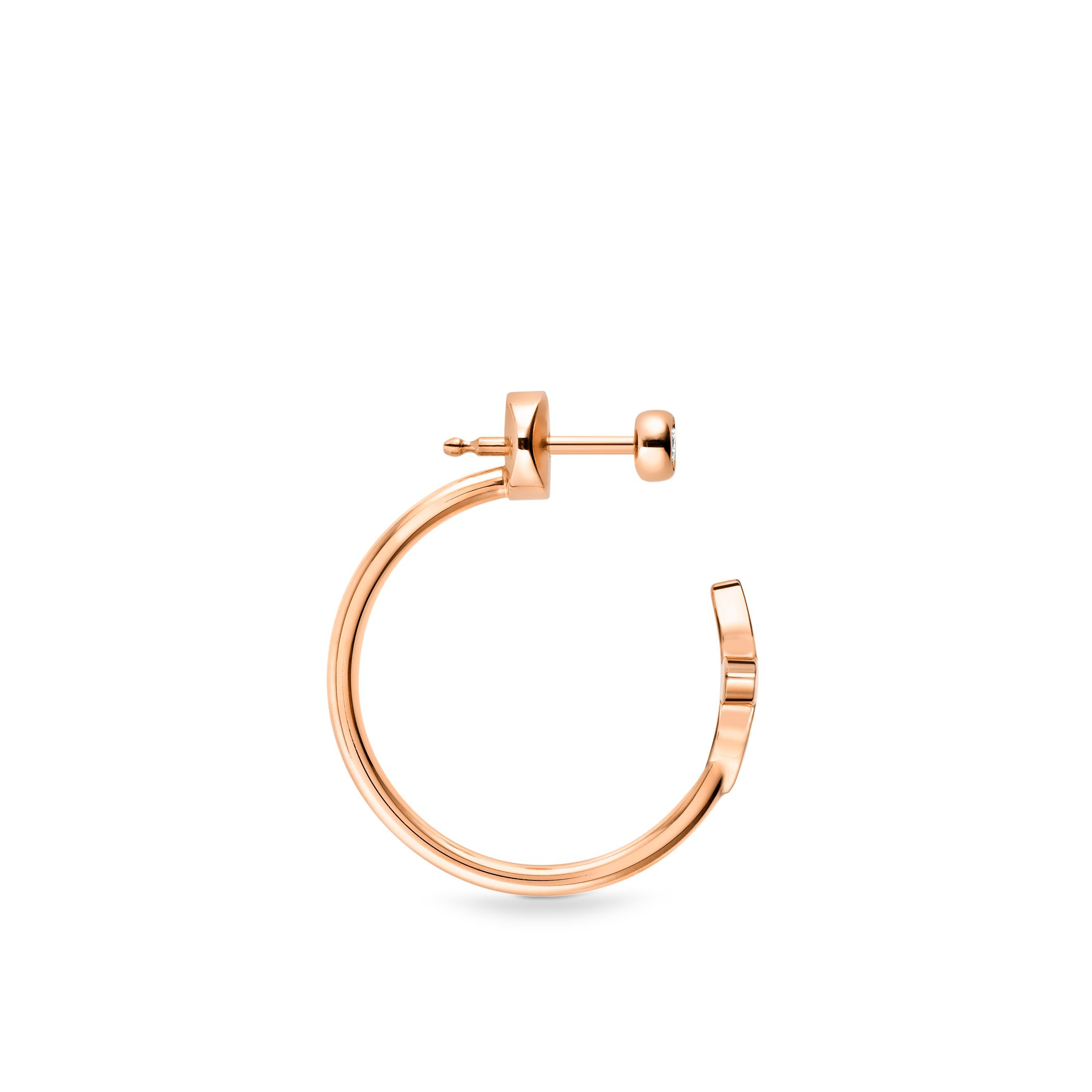 Louis vuitton Monogram Idylle Hoop Earring, Pink Gold And Diamond in Gold (pink) | Lyst