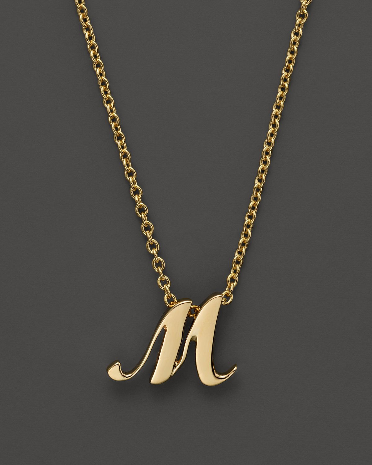 Roberto Coin 18k Yellow Gold Letter Initial Pendant Necklace 16 In Gallery