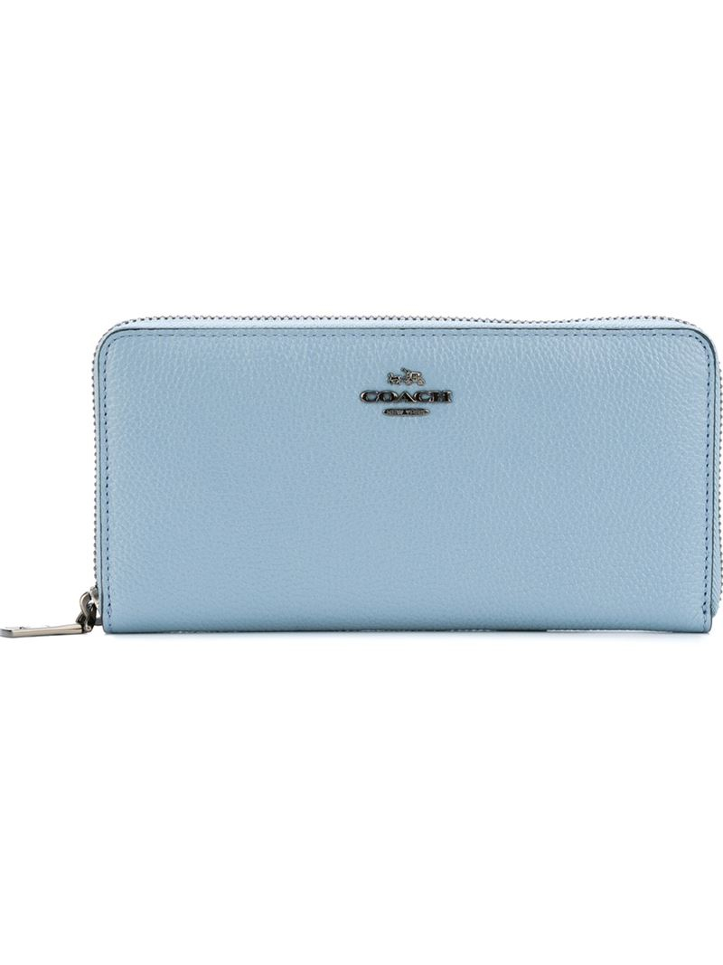 Lyst - Coach Zip Around Continental Wallet in Blue