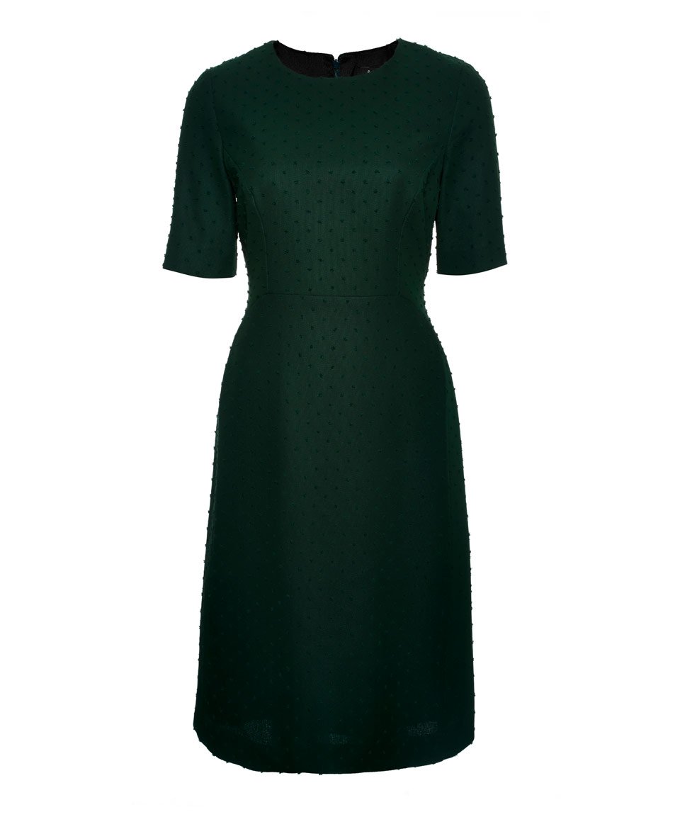 emerald green work dress