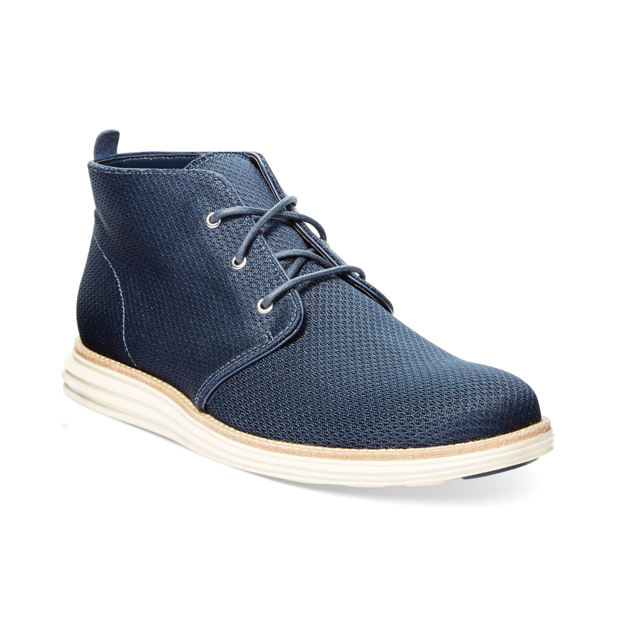 Cole Haan Lunargrand Chukka Boots in Blue for Men (Blazer Blue/Ivory ...