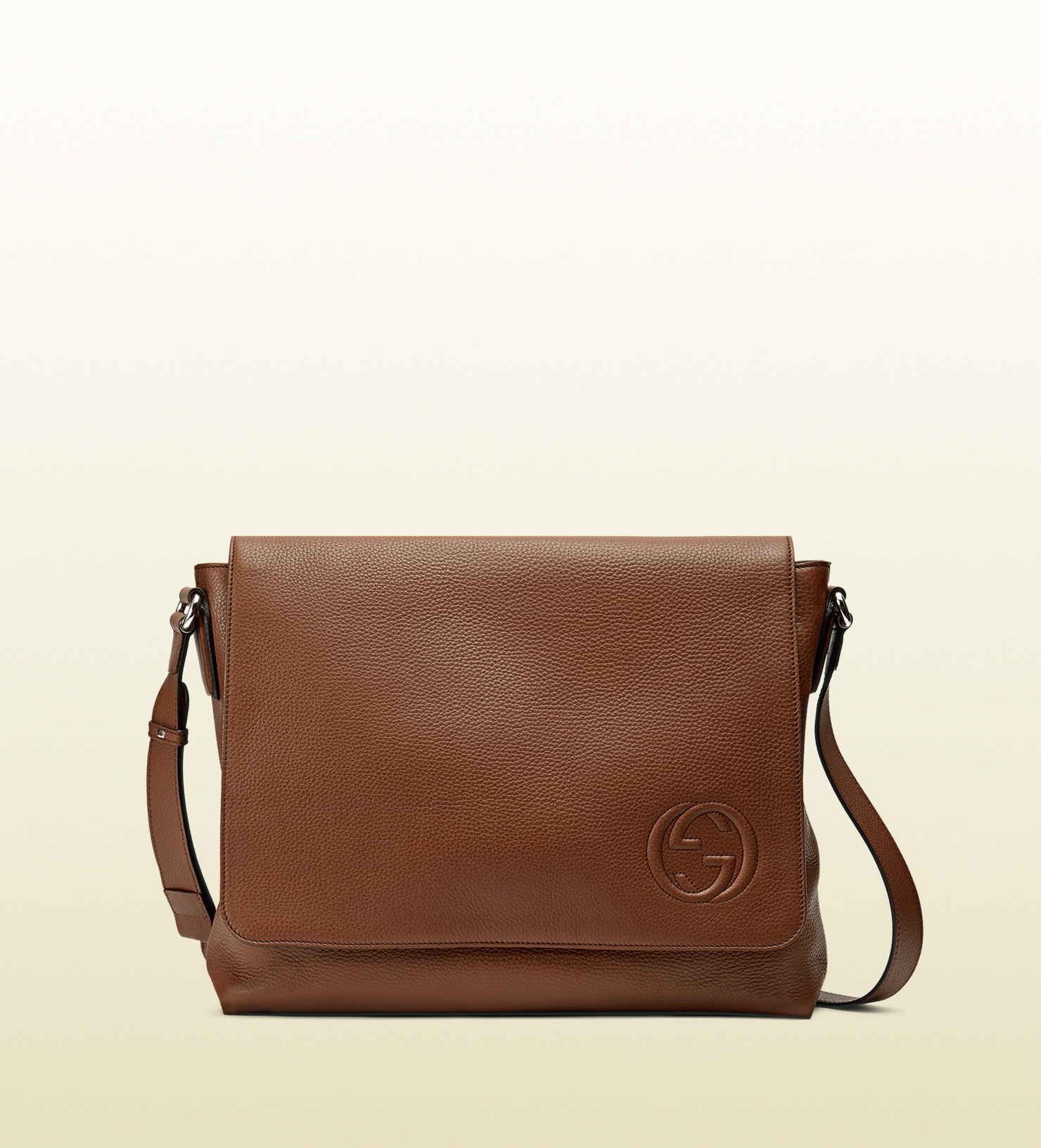 Gucci Soho Leather Messenger Bag in Brown for Men - Lyst