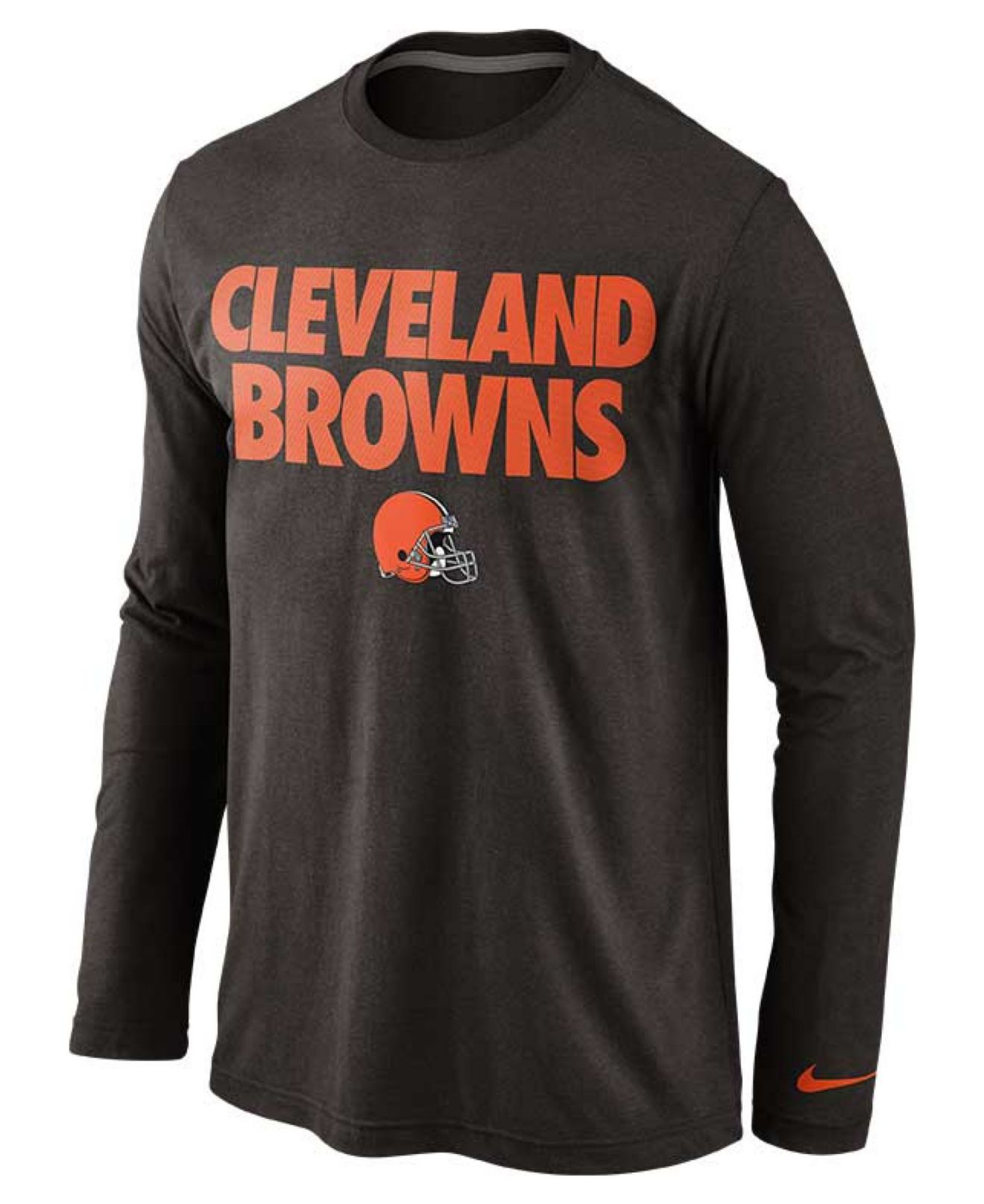 Lyst - Nike Men'S Long-Sleeve Cleveland Browns Foundation T-Shirt in ...