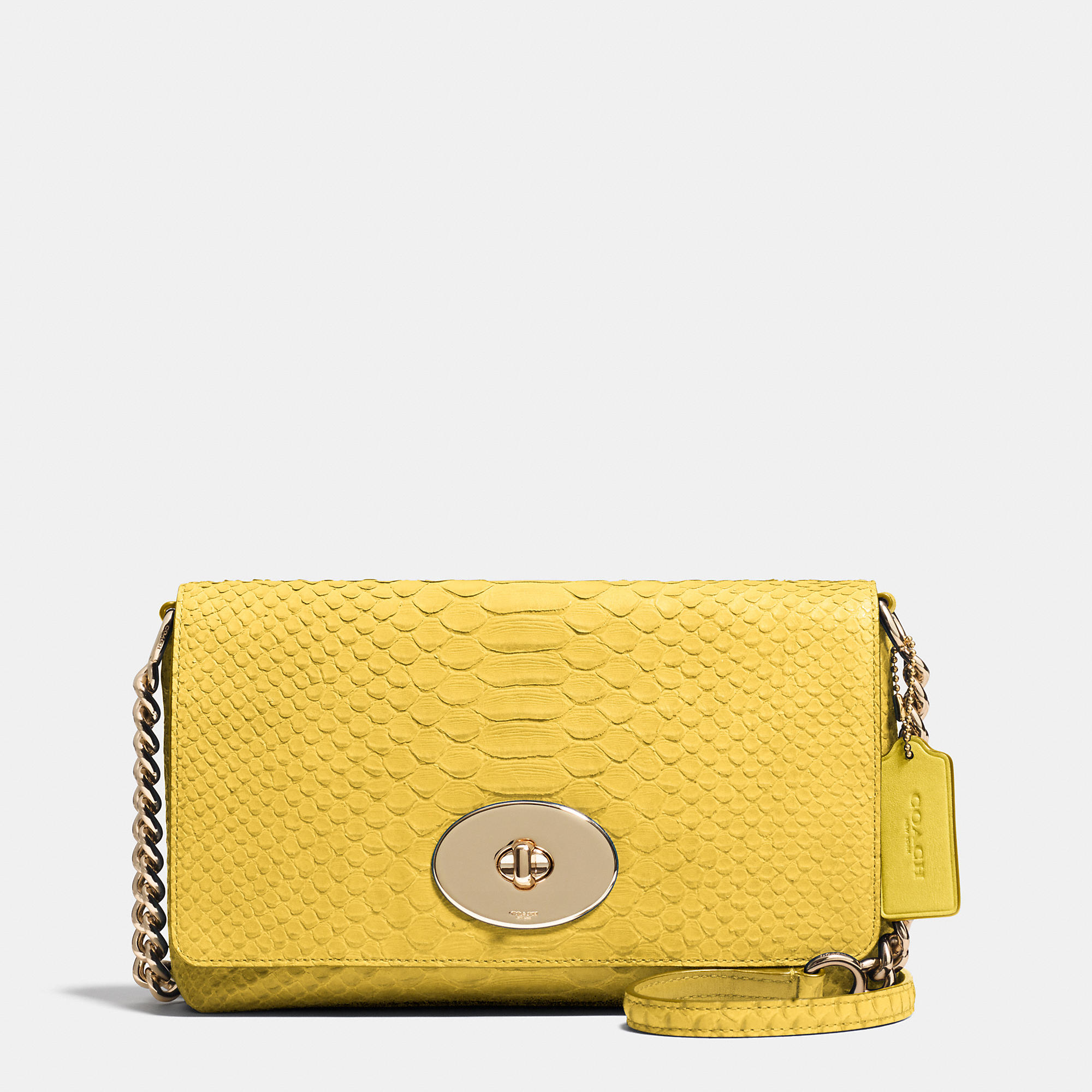 Lyst - Coach Crosstown Crossbody In Embossed Python Leather in Yellow