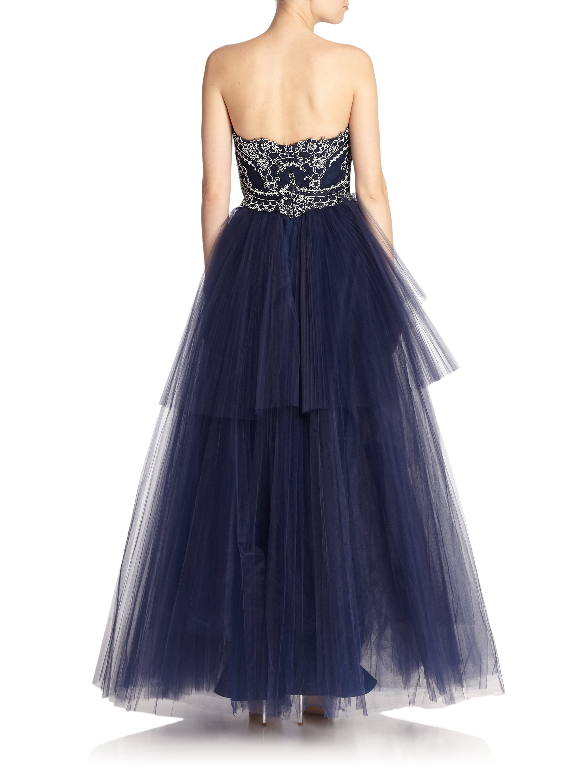 marchesa blue gown