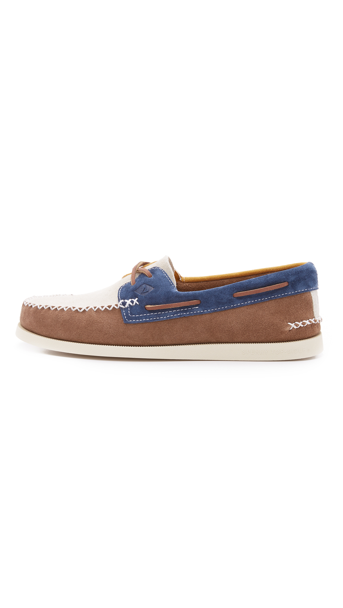 Sperry Top-Sider A/o 2 Eye Wedge Suede Boat Shoes in Brown 