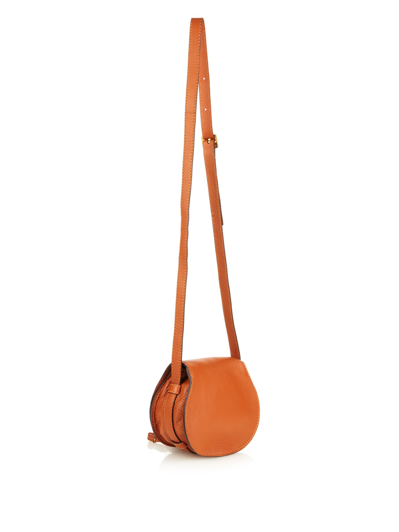 Chlo Marcie Small Leather Cross-Body Bag in Brown (TAN) | Lyst  