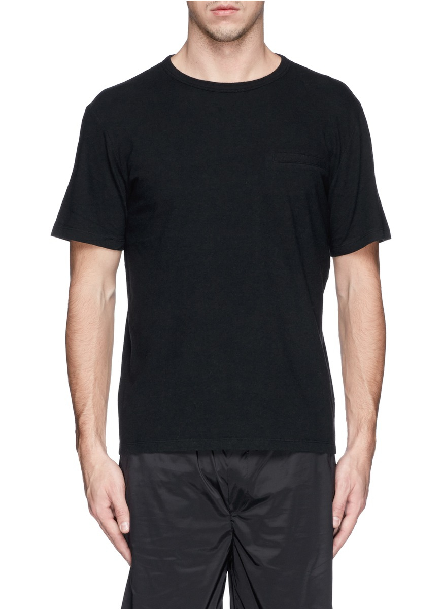 Download Lyst - T By Alexander Wang Mock Pocket T-shirt in Black for Men