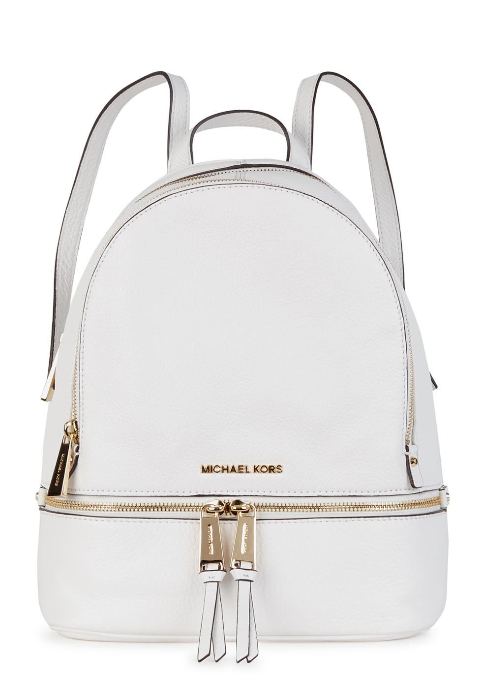Michael Kors Rhea Small White Leather Backpack - Lyst