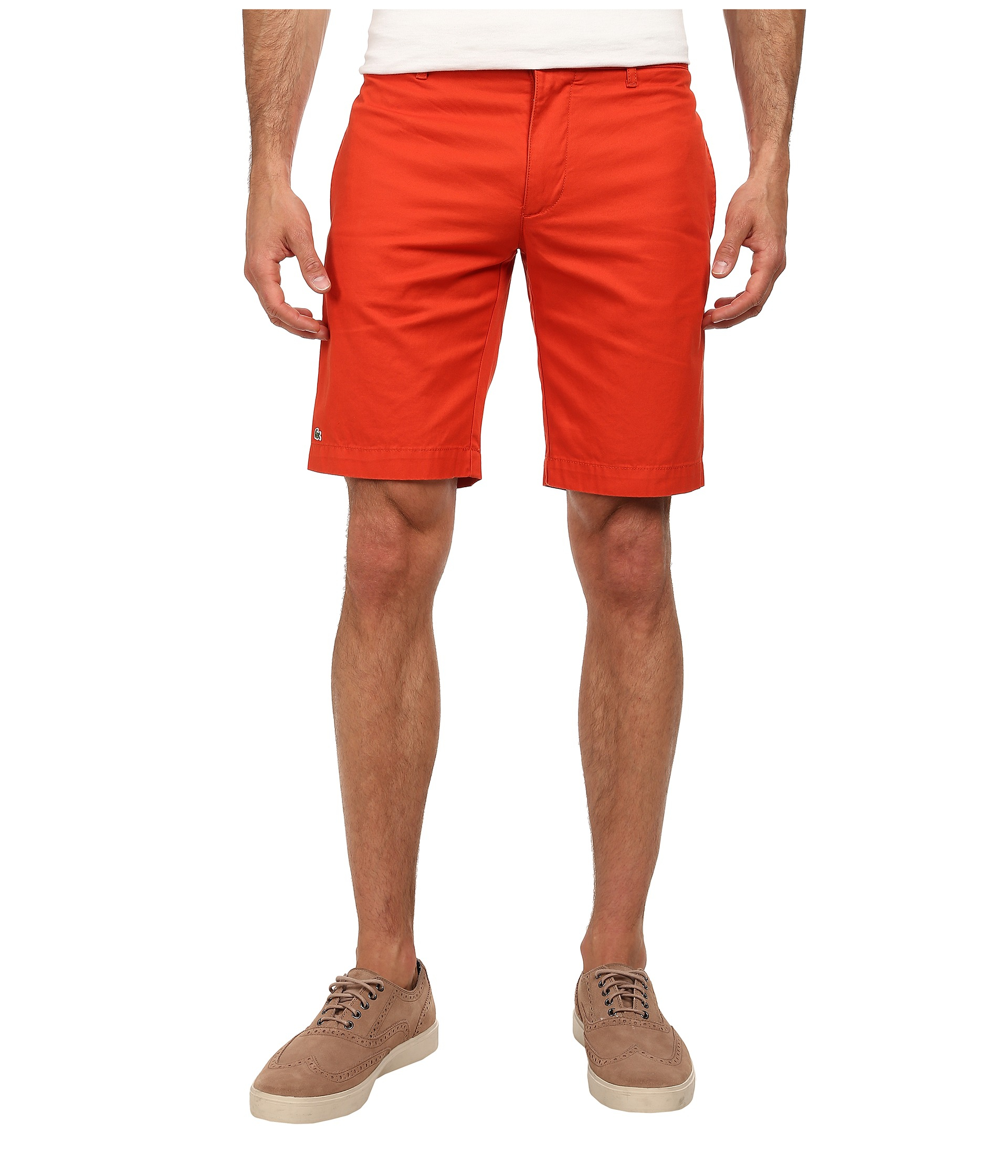 Lyst - Lacoste Slim Fit Bermuda Short in Orange for Men
