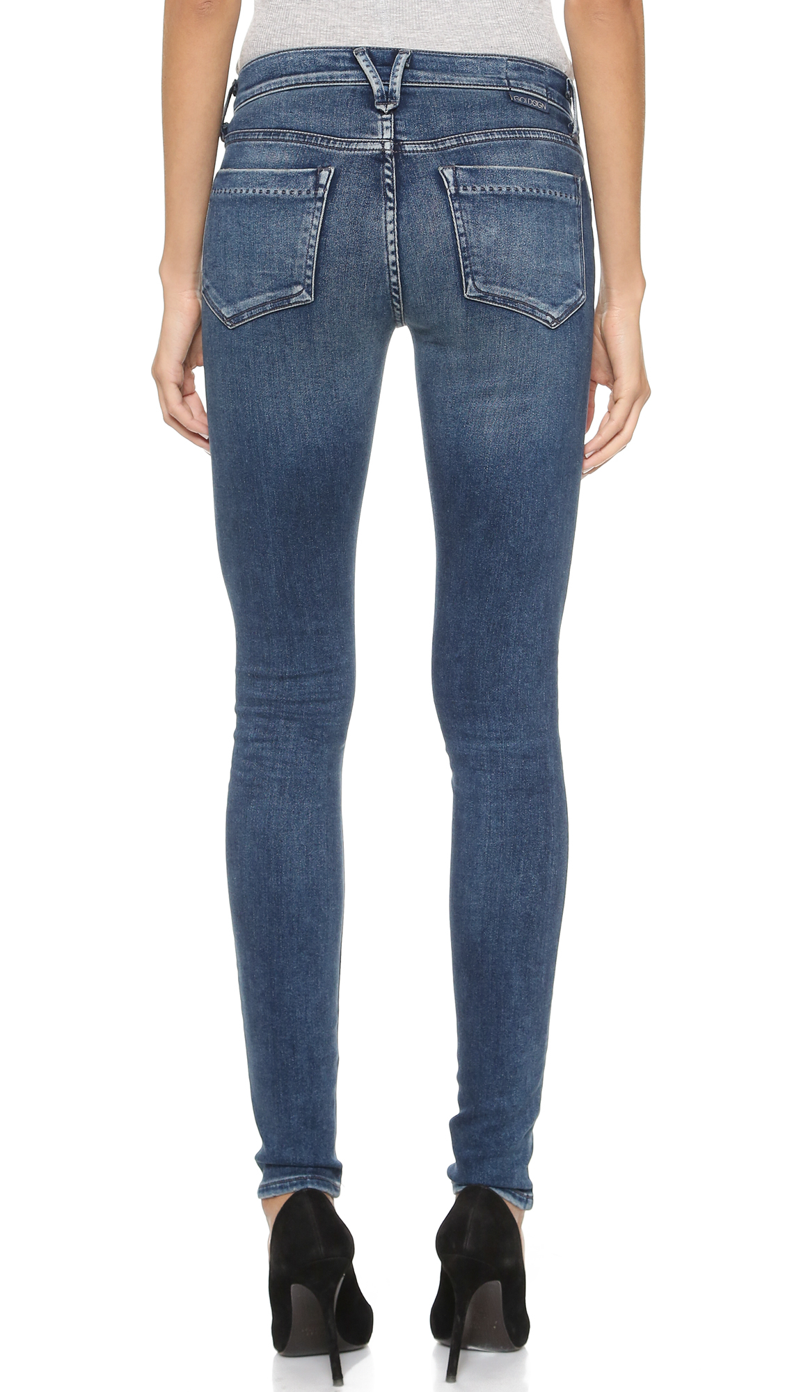 Lyst - Goldsign Lure Skinny Jeans in Blue