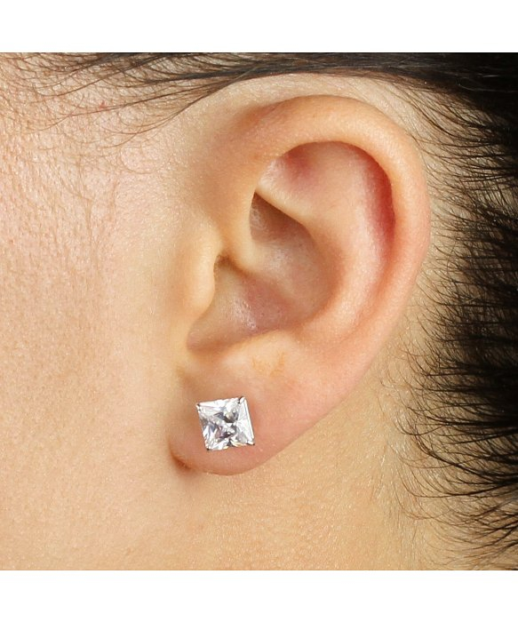 Palmbeach Jewelry 3 24 Tcw Princess Cut Cubic Zirconia 10k White Gallery