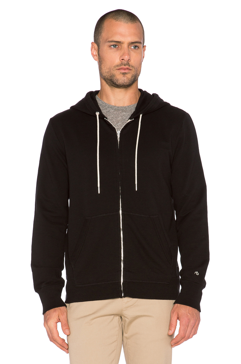 Lyst - Rag & Bone Standard Issue Zip Hoodie in Black for Men