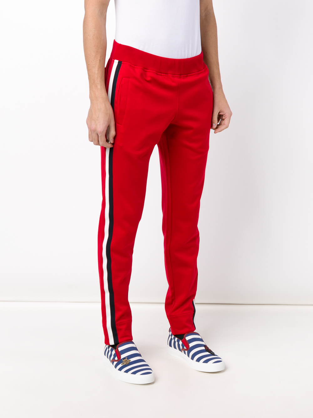 Lyst - Gucci Striped Panel Track Pants in Red for Men