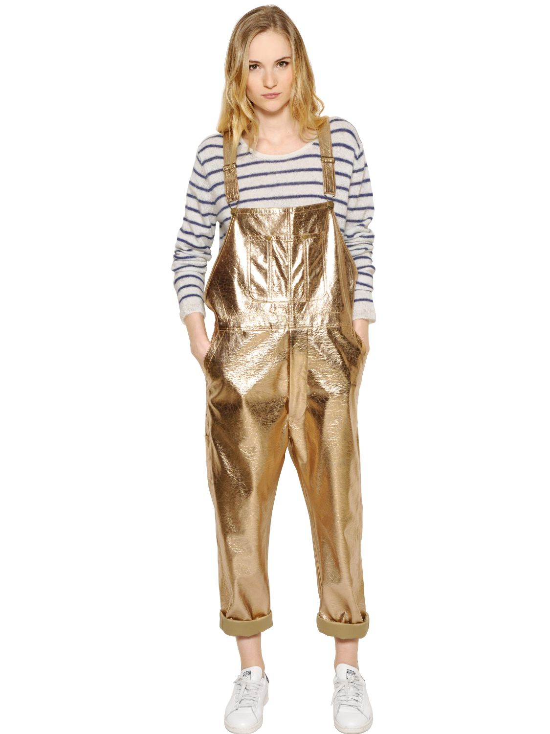 gold overalls