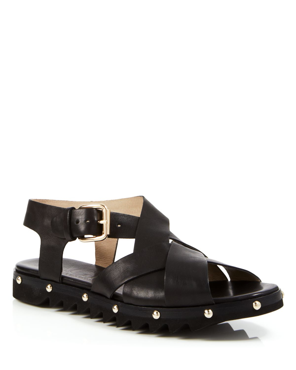 Agl attilio giusti leombruni Flat Sandals - Studded in Black | Lyst