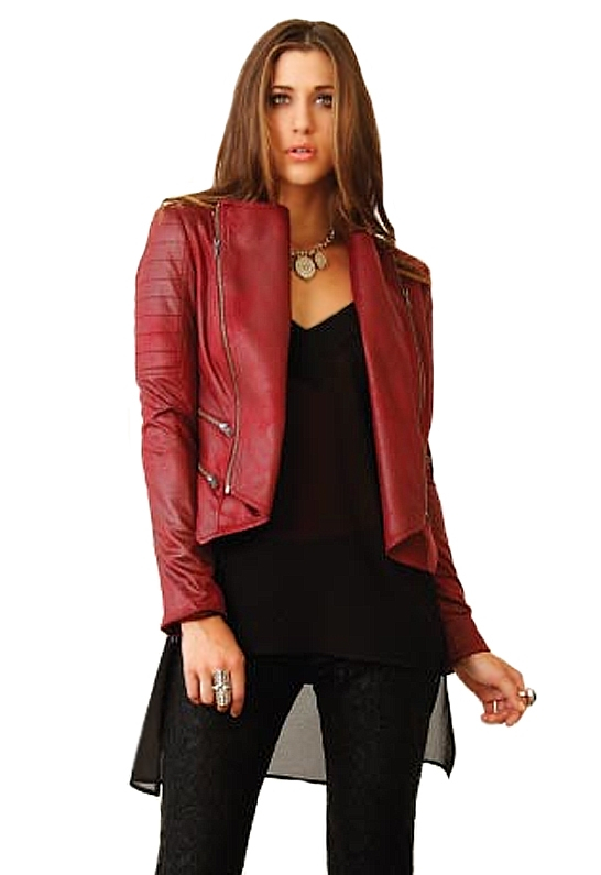 Sw3 Bespoke Faux Leather Quilted Jacket In Red Lyst Gallery