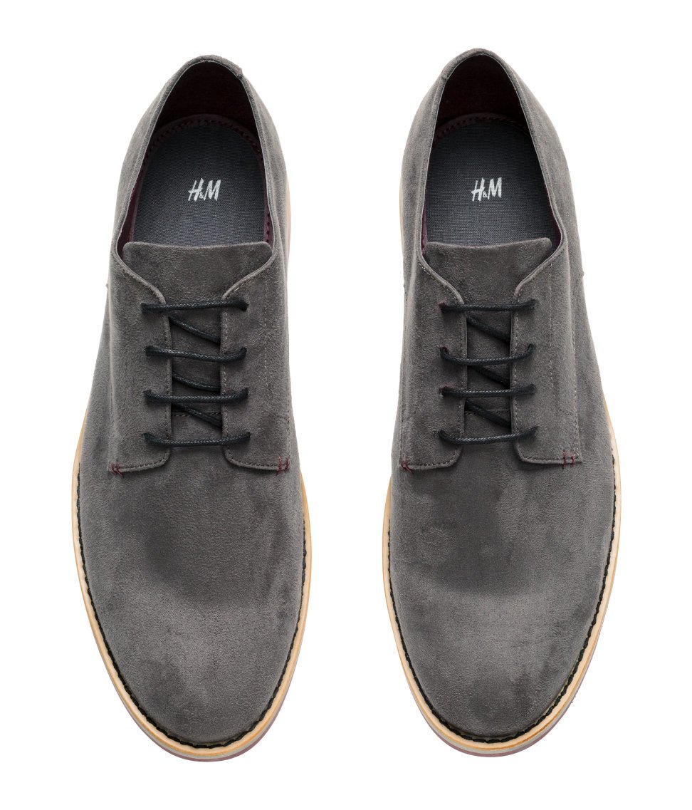 H&m Derby Shoes in Gray for Men | Lyst