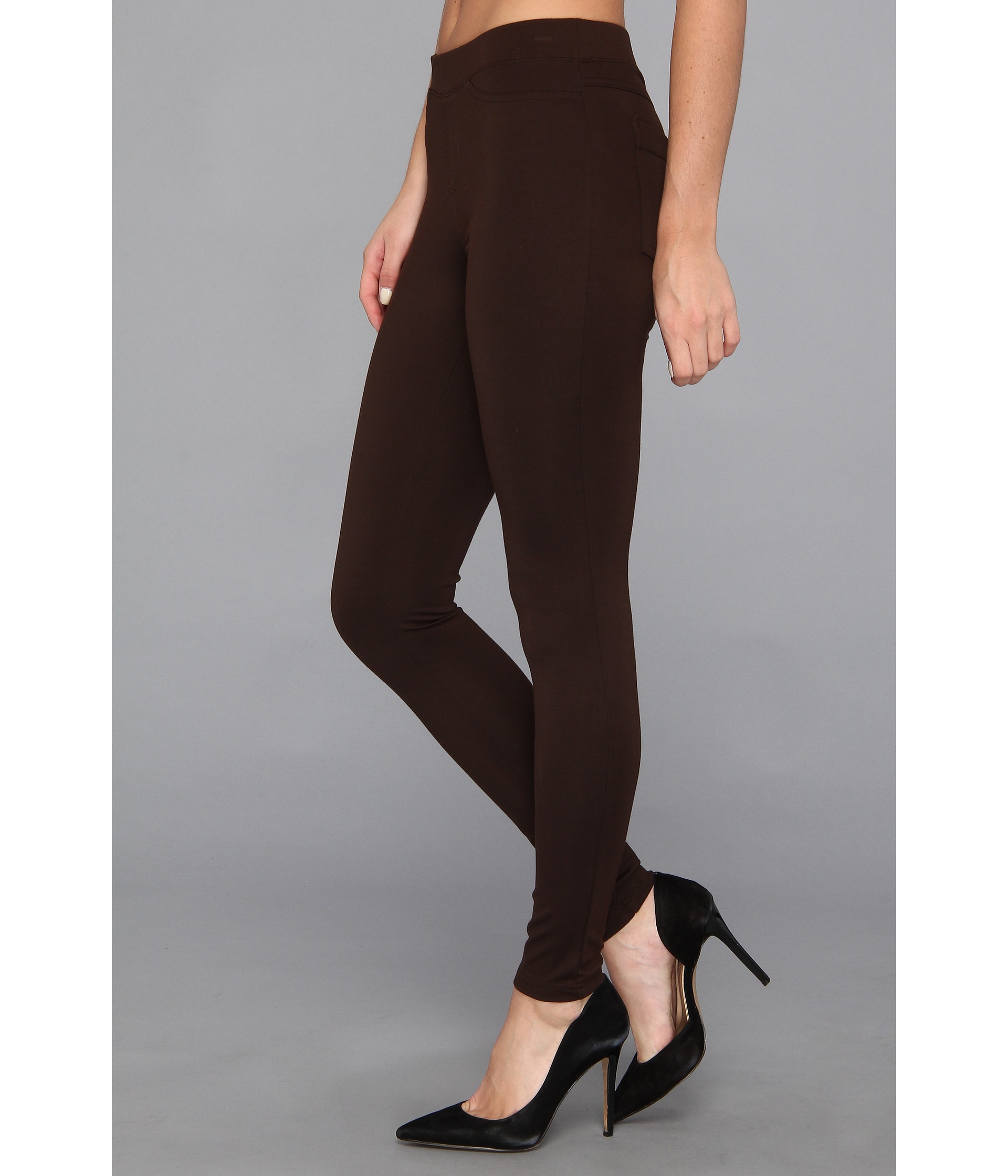 Hue Ponte Doubleknit Leggings in Brown Lyst