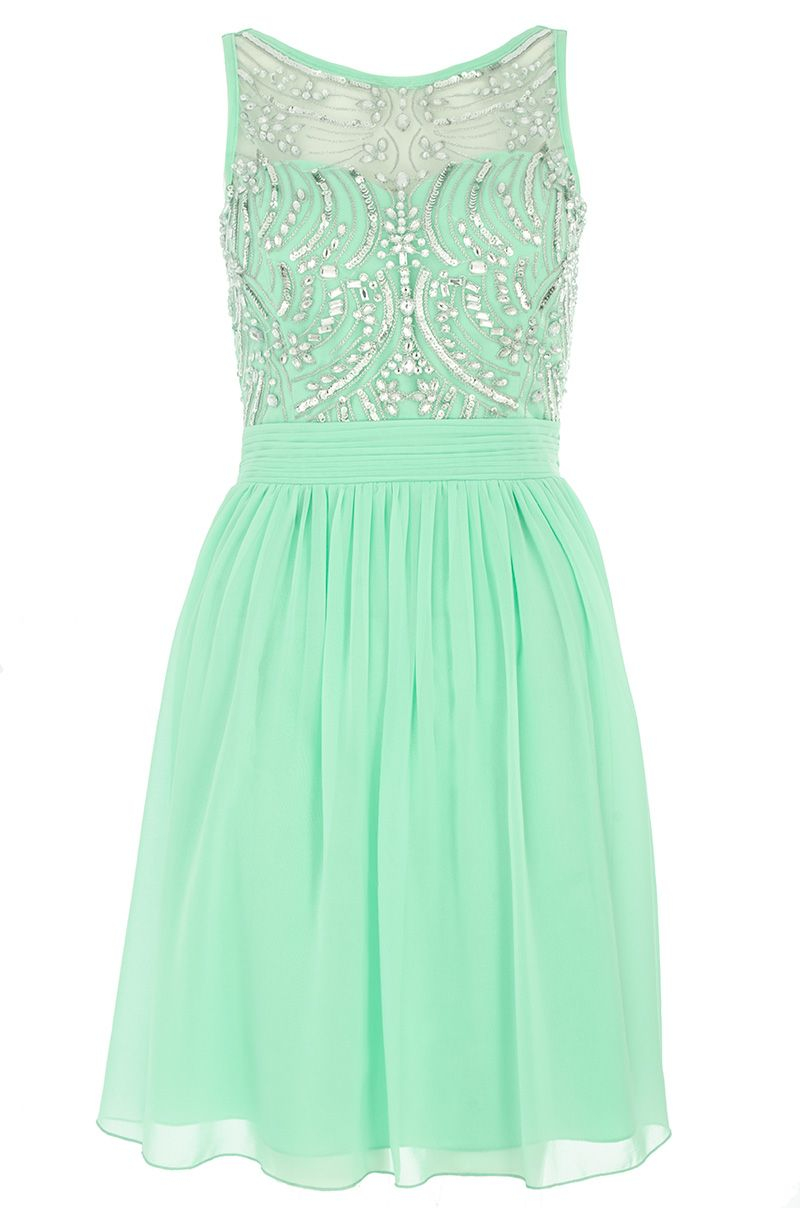 quiz green chiffon sequin embellished dress cocktail dresses product 1 20018561 1 488155250 normal