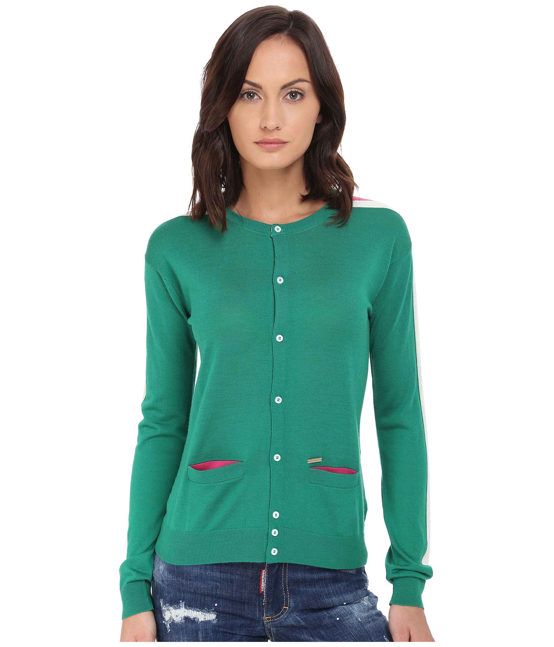 Dsquared² Cardigan Sweater in Green | Lyst