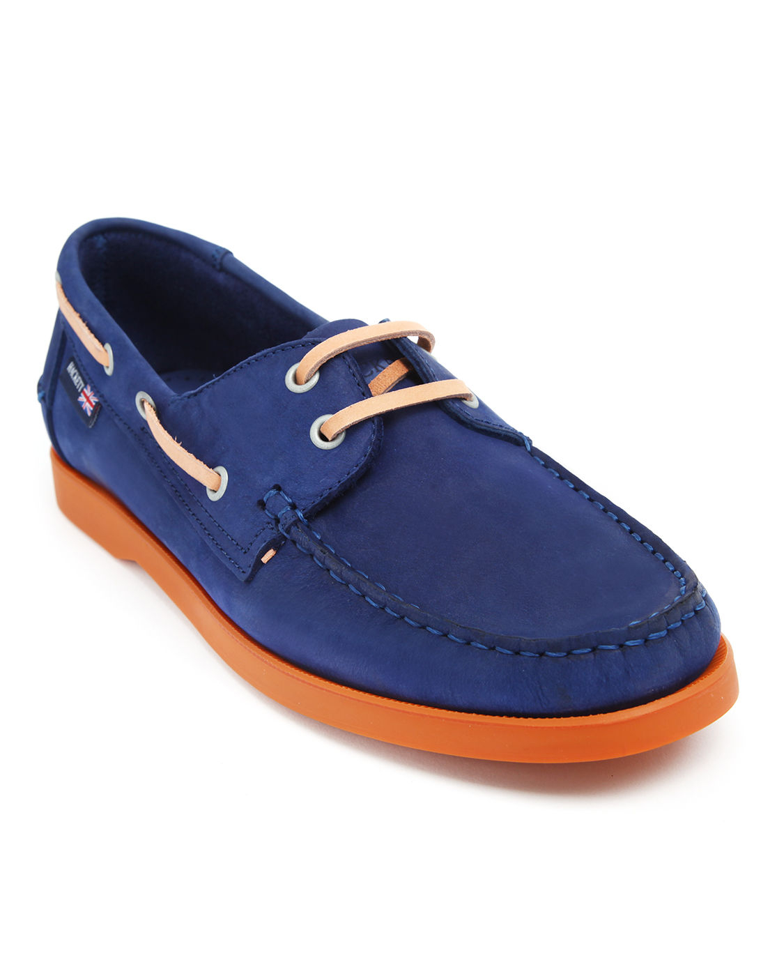 Hackett Solid Nubuck Blue Leather Shoes in Blue for Men