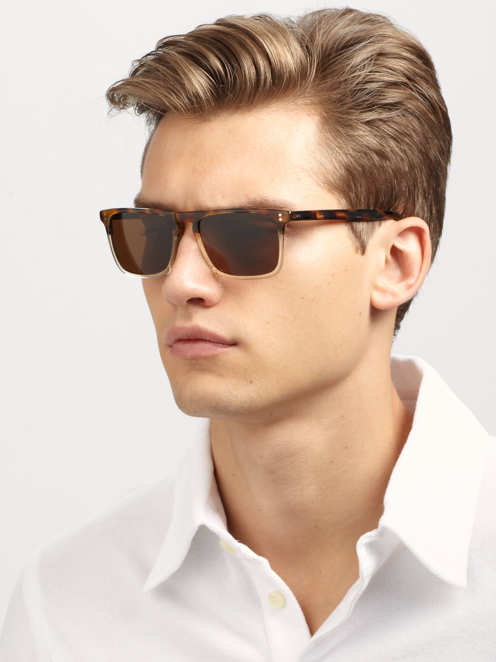Oliver peoples Sanford Metal Sunglasses in Metallic for Men | Lyst