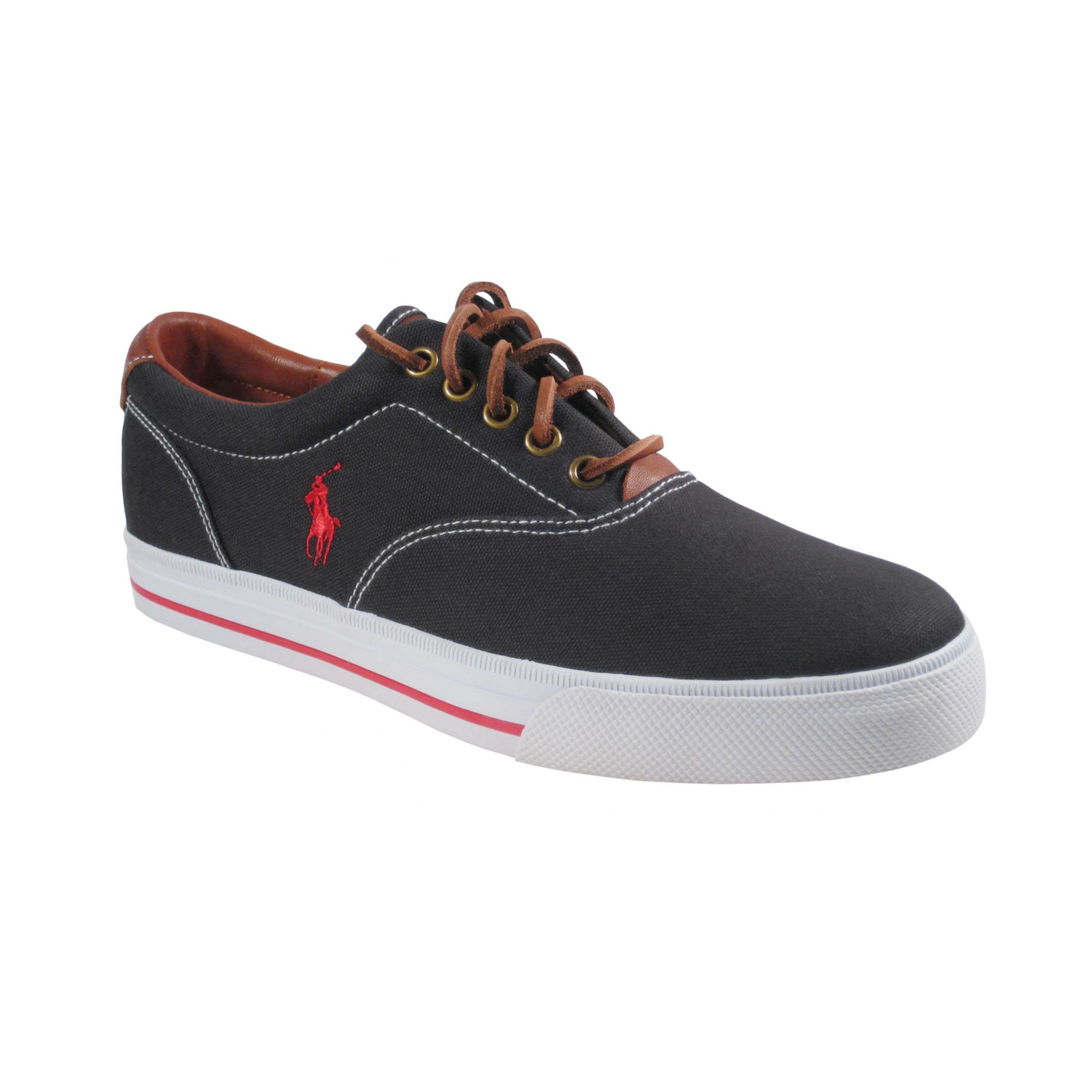 Polo Ralph Lauren Vaughn Canvas Sneakers in Black for Men | Lyst