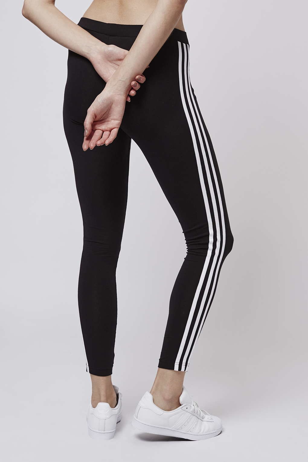 TOPSHOP Three Stripe Leggings By Adidas Originals in Black ...