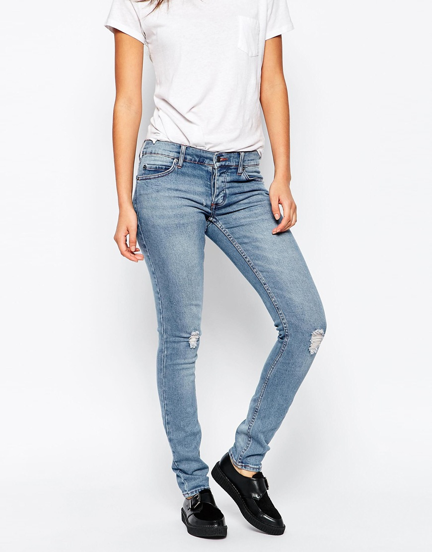 Cheap monday Narrow Jeans in Blue | Lyst