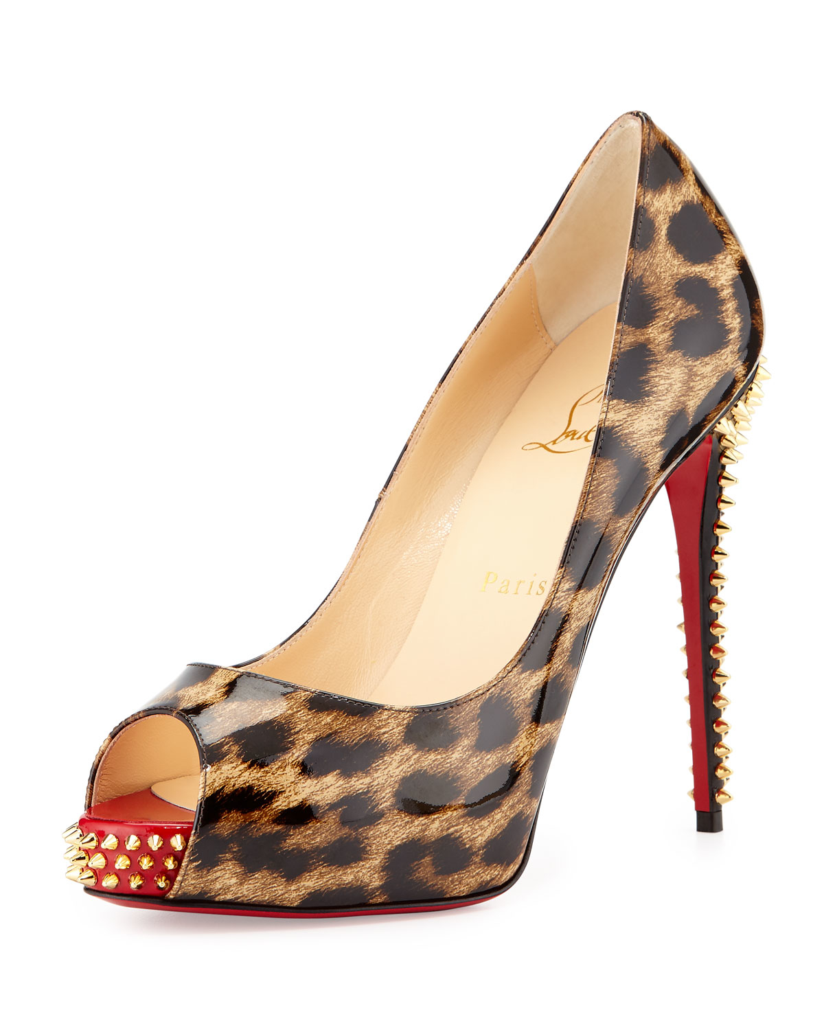 Lyst - Christian Louboutin Nvps Leopard-print Red Sole Pump in Brown