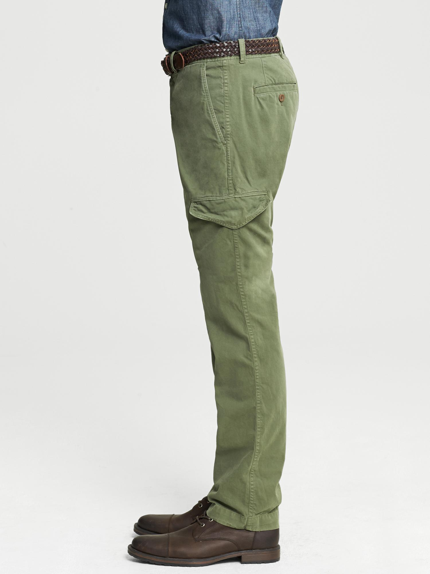 men's denim cargo pants slim fit