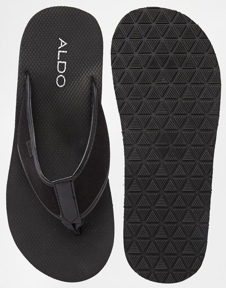 Aldo Flip Flops in Black for Men | Lyst