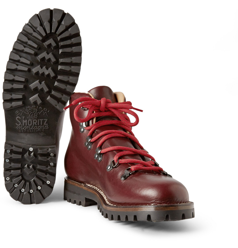 Lyst - Car Shoe Leather Lace-up Boots in Red for Men