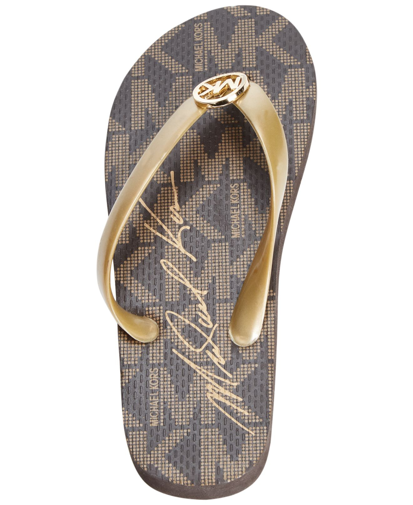 belk michael kors flip flops