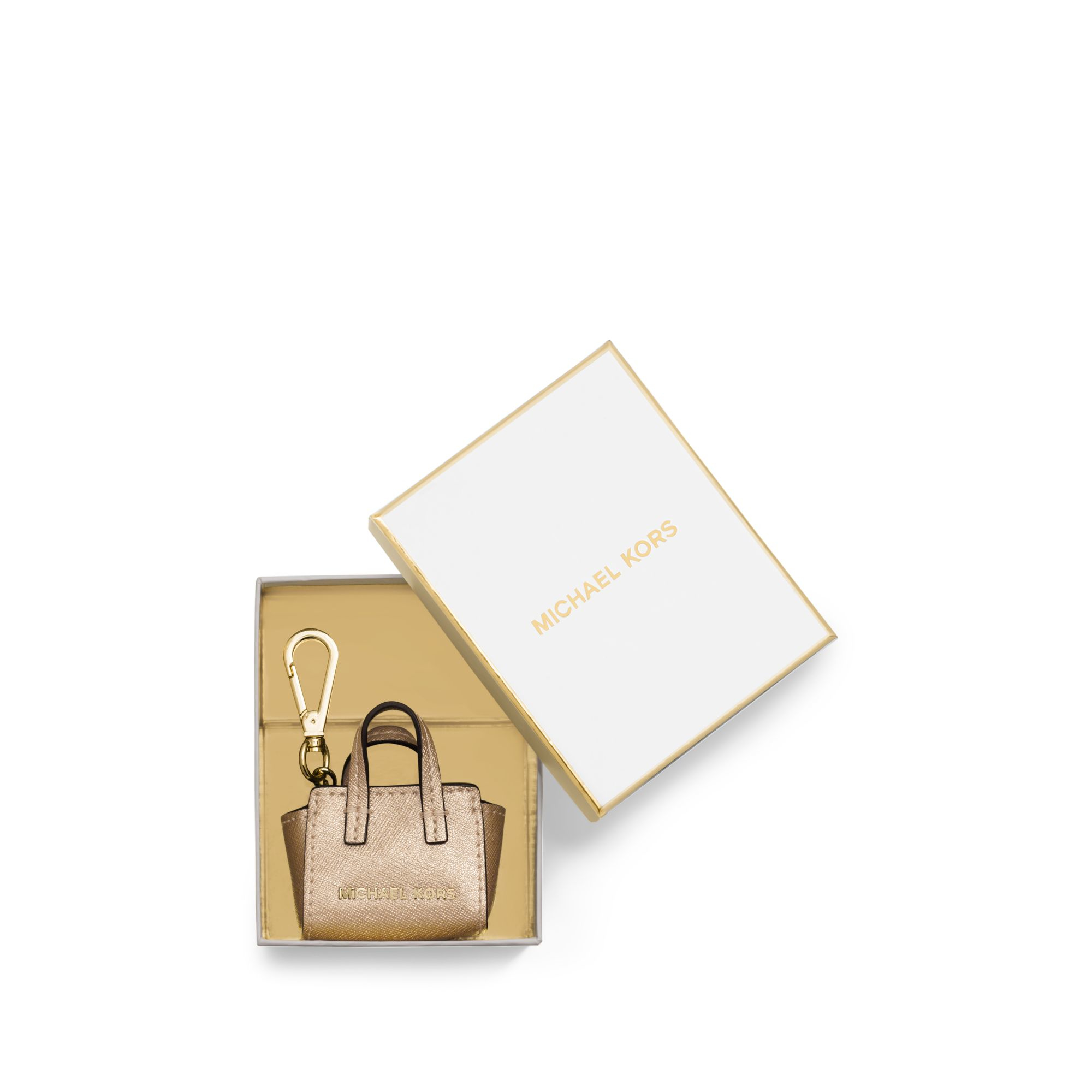 michael kors pale gold selma coin purse keychain gold product 0 864733055 normal
