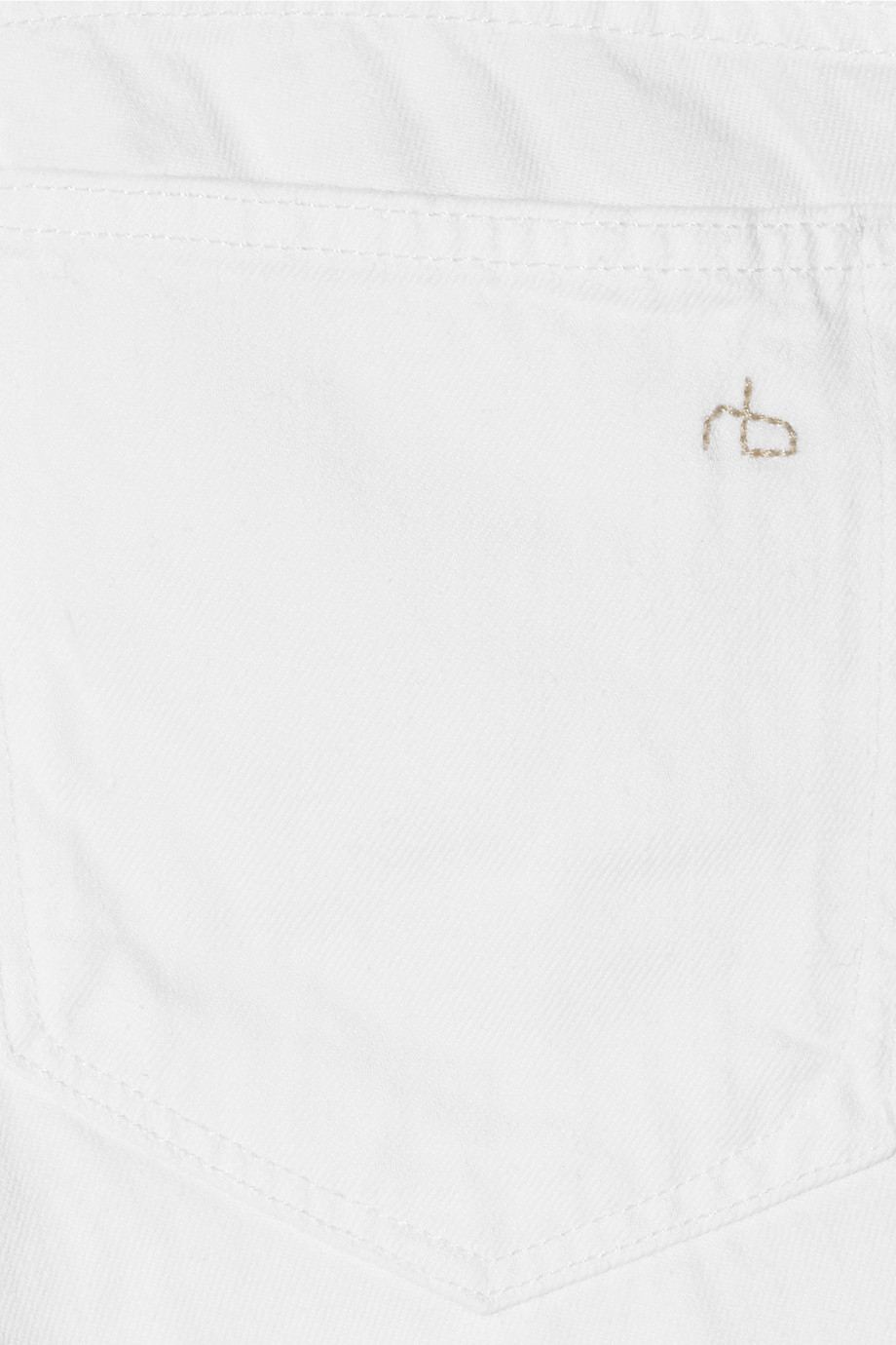 Lyst - Rag & Bone Distressed Cropped Boyfriend Jeans in White