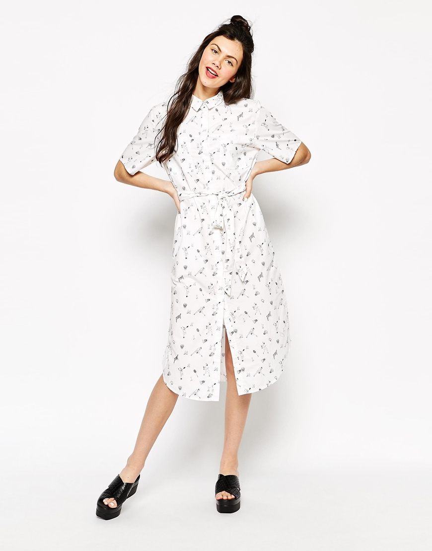 monki long shirt dress