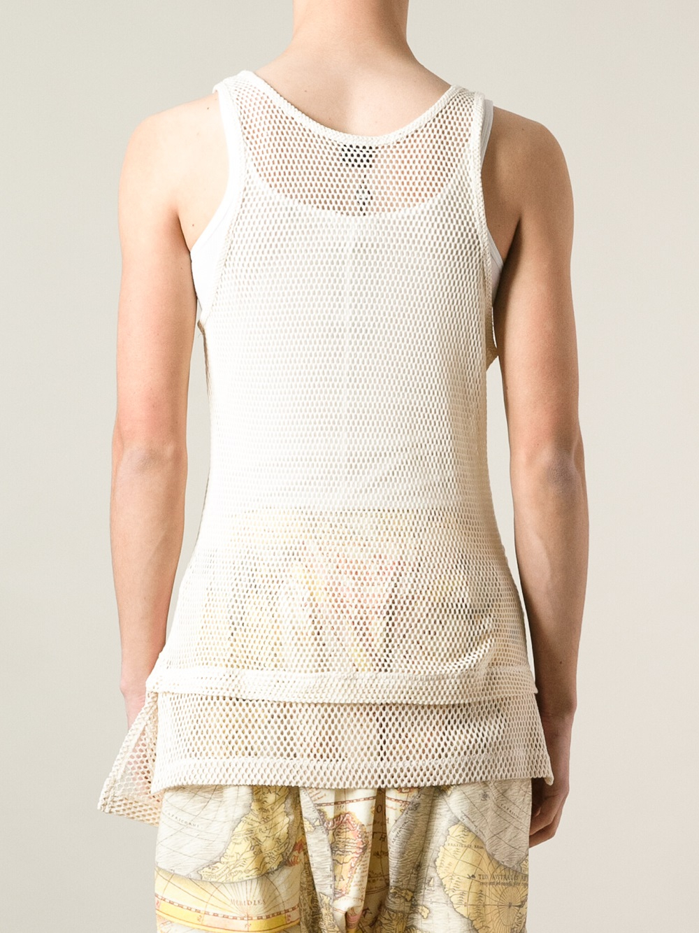 Ktz Layered String Vest in Natural for Men | Lyst