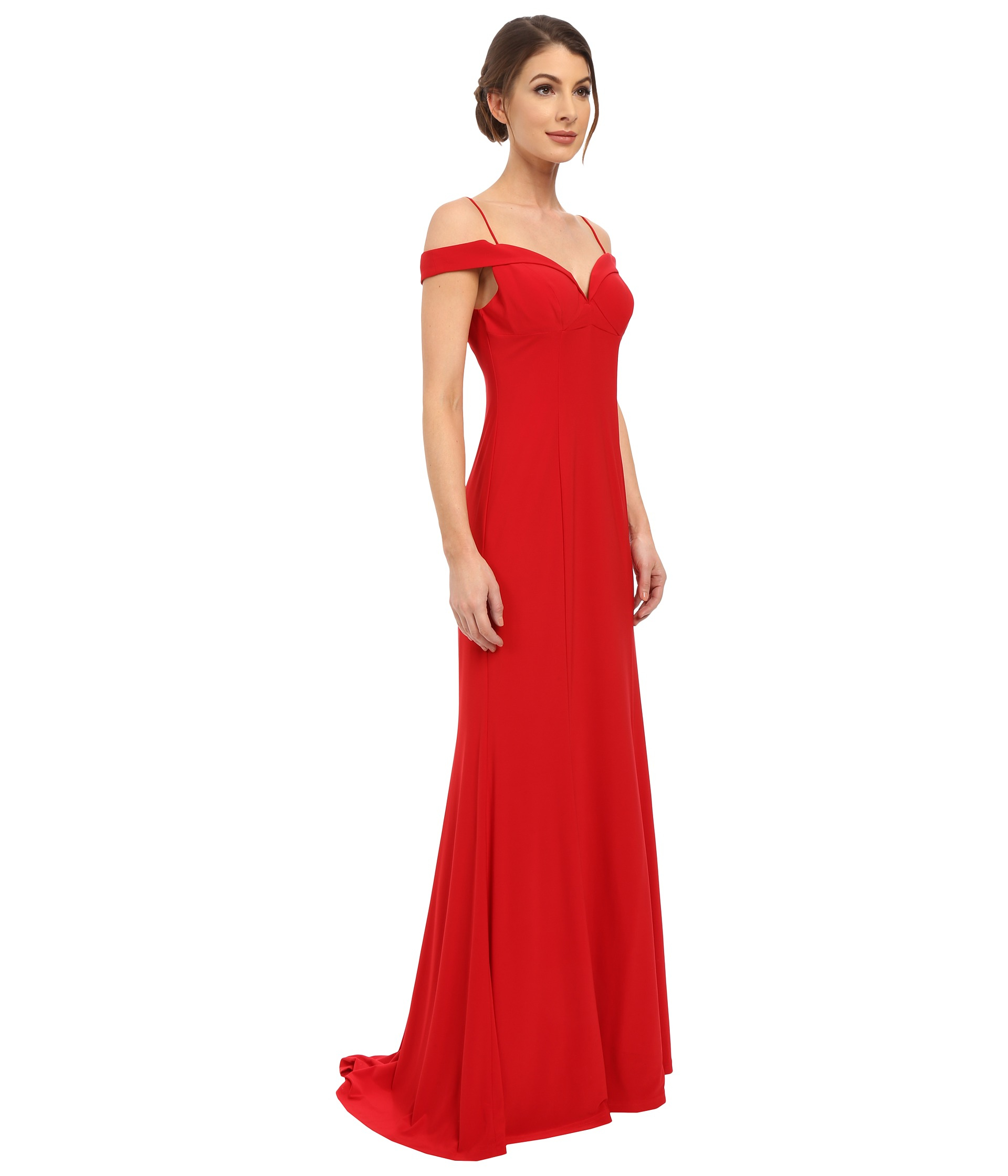 adrianna papell one shoulder mermaid gown