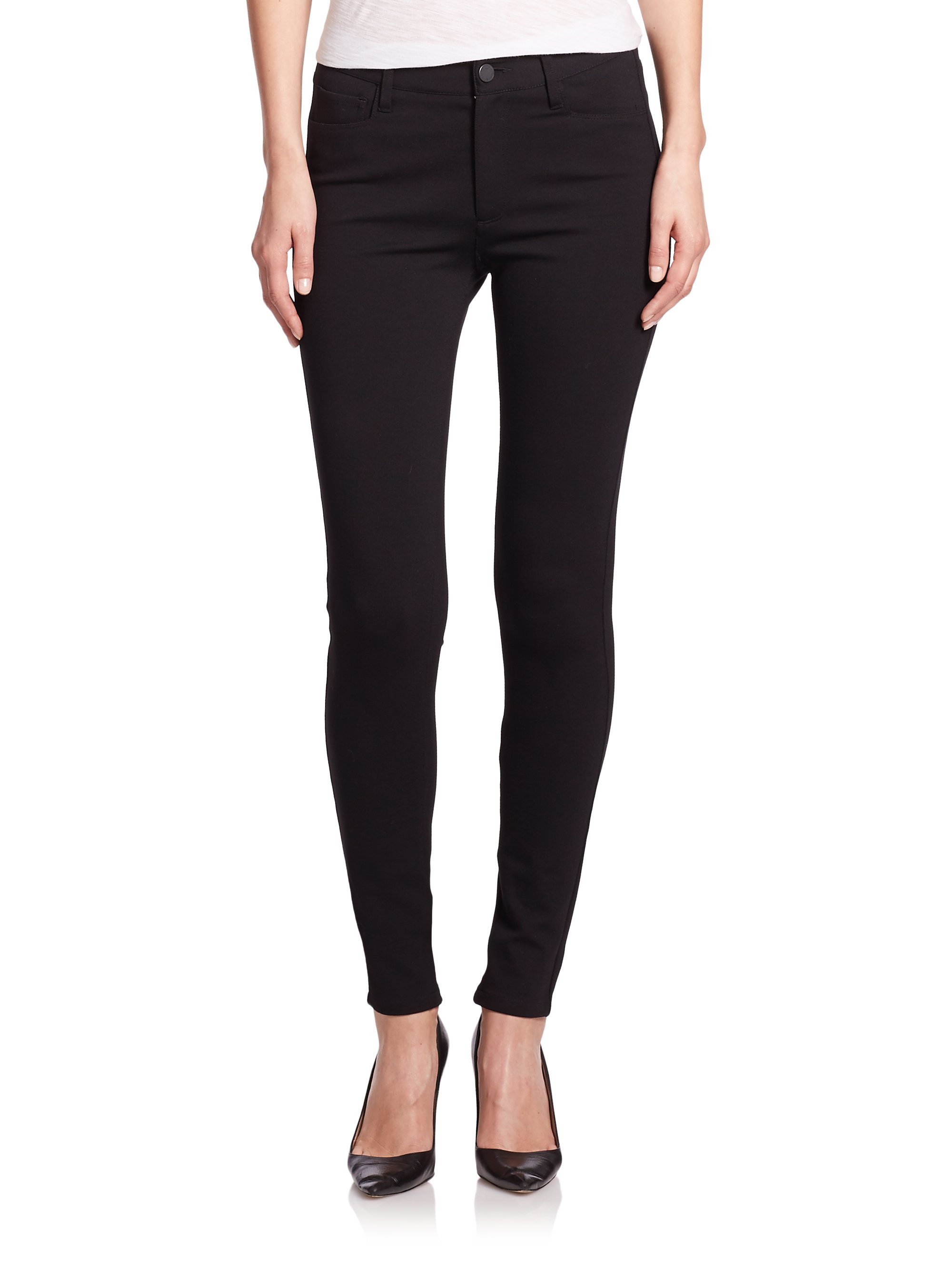 Lyst - Paige Millicent High-rise Ponte Pants in Black