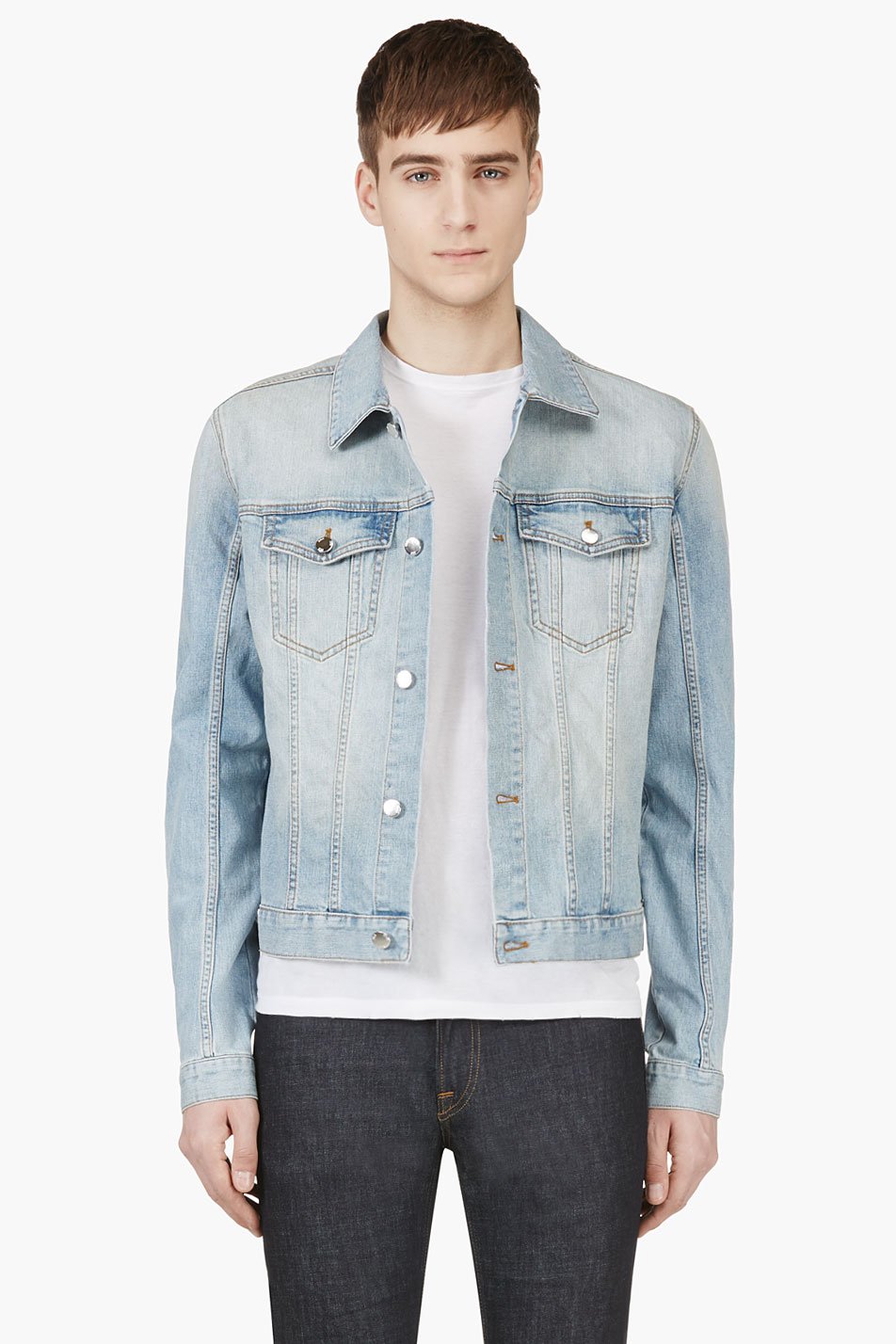 Blk Dnm Light Blue Faded Denim Jacket in Blue for Men | Lyst