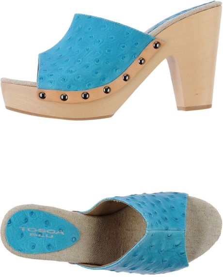 Tosca Blu Open-Toe Mules in Blue (Turquoise) | Lyst