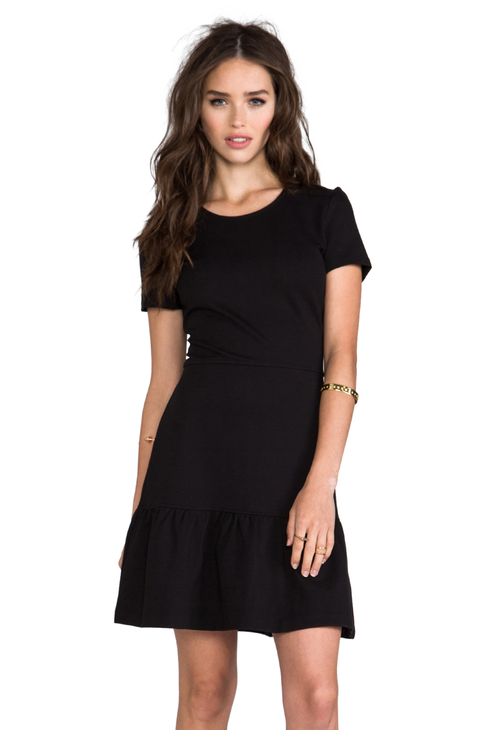 Lyst - Juicy Couture Solid Ponte Flirty Dress in Black in Black