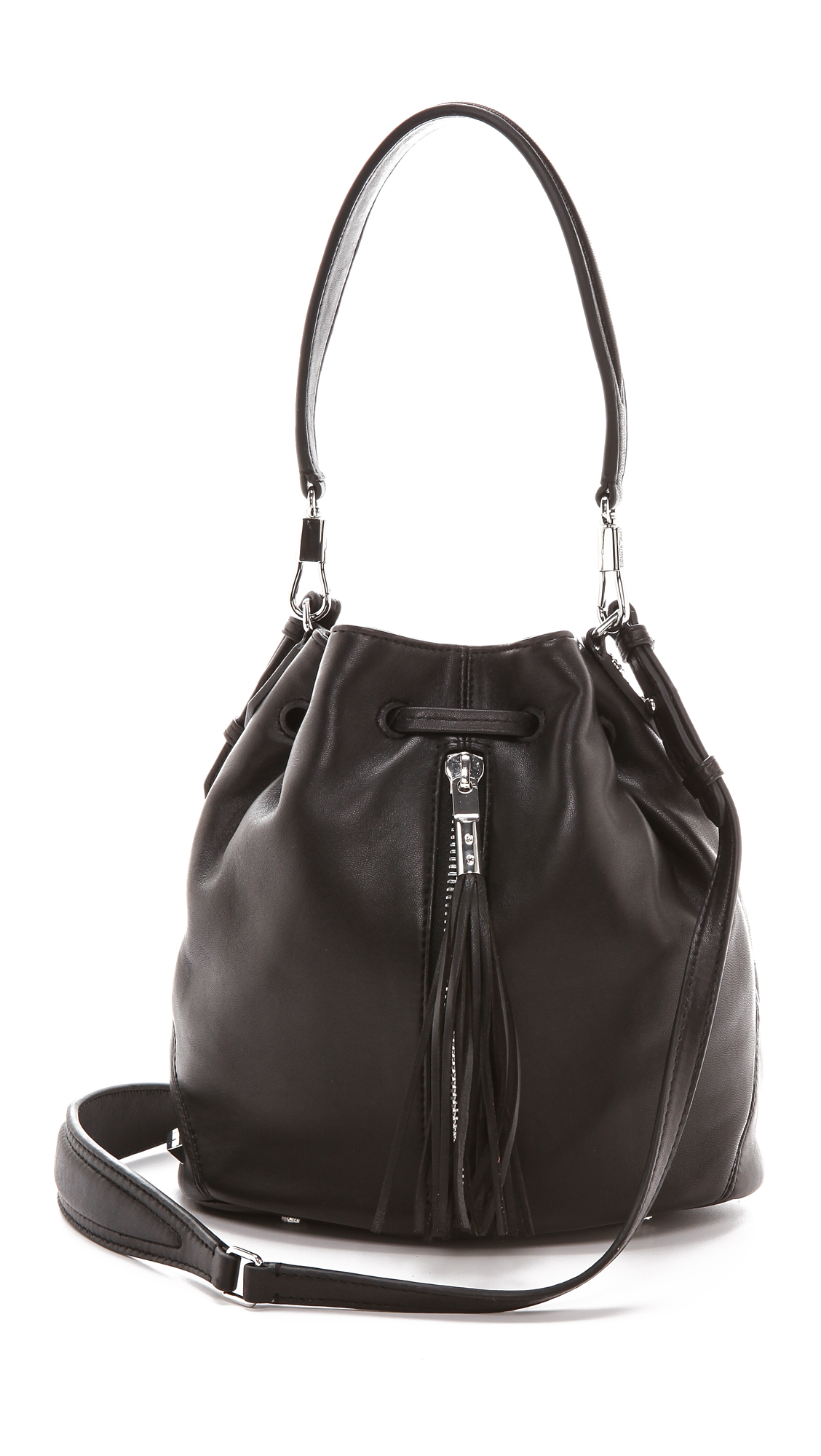 Elizabeth and james Cynnie Mini Bucket Bag - Black in Black | Lyst