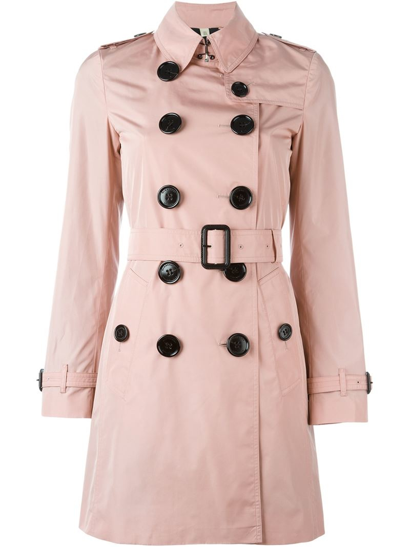 Lyst - Burberry 'plympton' Trench Coat in Pink