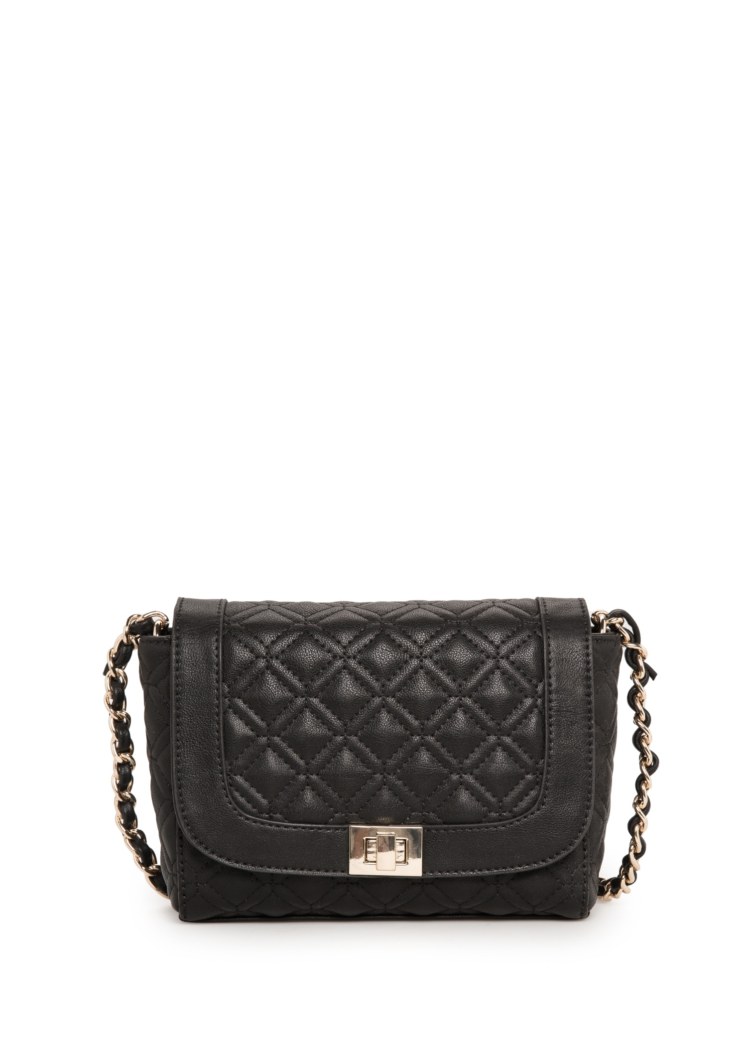 Lyst - Mango Quilted Cross-Body Bag in Black