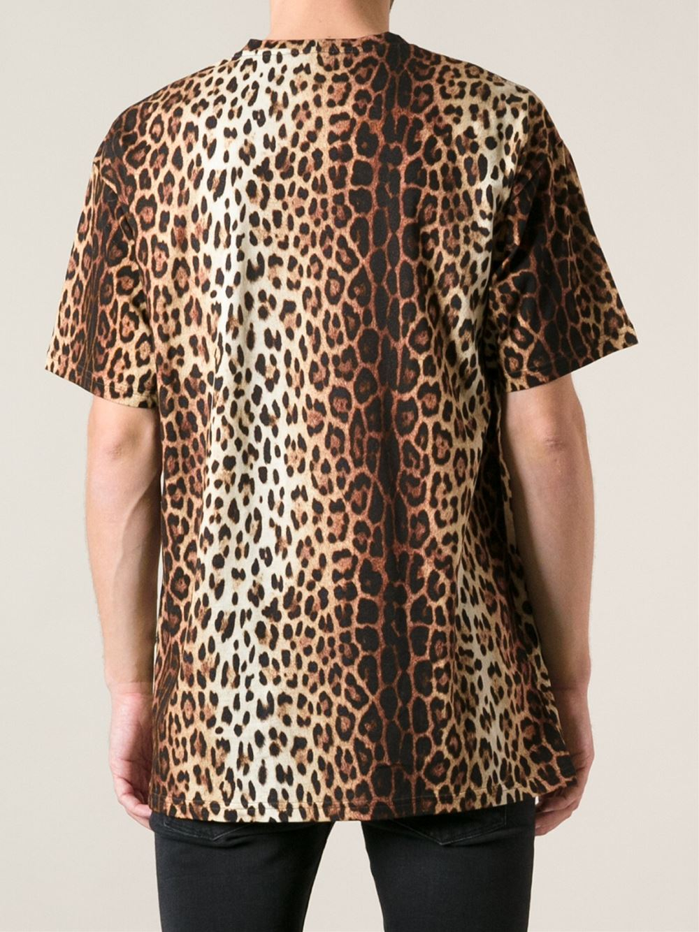 Moschino Leopard Print T-Shirt in Brown for Men | Lyst