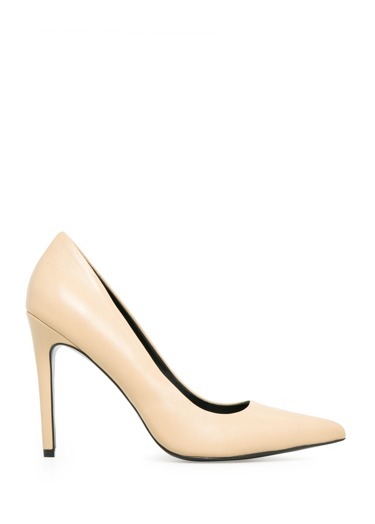 Lyst - Mango Leather Pumps in Natural