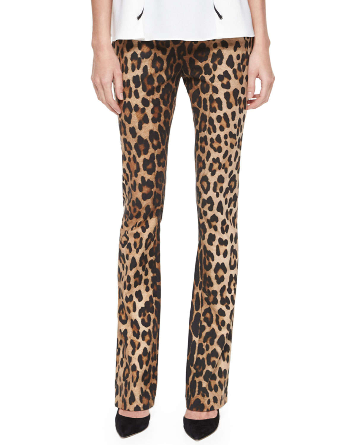 leopard print pants wide leg